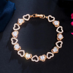 CMM armastuse s&uuml;damekujuline mitmev&auml;rviline kuupmeetrist tsirkooniumoksiidist tennise kett k&auml;ev&otilde;ru naistele armas romantiline peoehte kingitus kuld