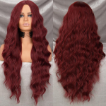 XINRAN Long Wavy Pink s&uuml;nteetilisest kuumuskindlast kiust parukas Naiste naturaalne pikk laineline parukas Cosplay igap&auml;evaseks kandmiseks China