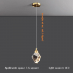 Magamistoa voodi &auml;&auml;res olev dekoratiivne l&uuml;hter Kristalli valgusega luksuslik s&ouml;&ouml;gibaar Loominguline elutoa pika joonega l&uuml;hter Warm light-1 headlight