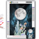 Populaarne 5D DIY ristpistes Kuufaaside maalimine T&auml;ielikult kaetud Ristpistes k&auml;sit&ouml;&ouml;komplekt Seinakleebis Kodu dekoratsioon Full Round 20X30CM