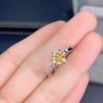 Bella Box uued uhked &uuml;mmargused kollased avanevad &otilde;rnad s&otilde;rmused naistele tsirkoonist pulmapidu peened ehted Adjustable Opening kollane