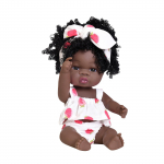 (H0826)Black African Black Baby armas lokkis must 13-tolline vin&uuml;&uuml;list j&otilde;ulukingitus m&auml;nguasi beebile B