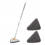 360&deg; p&ouml;&ouml;ratav reguleeritav puhastusmopp m&auml;rg ja kuiv kaheotstarbeline kolmnurkne vaba k&auml;tepesumopp p&otilde;randaseina puhastamiseks valge