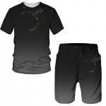 Uus suvine &uuml;lisuur meeste spordir&otilde;ivaste &uuml;likond 3D Scorpion Print T-s&auml;rk/l&uuml;hikesed p&uuml;ksid/ vabaajar&otilde;ivad Fitness Sport 2tk komplektid Meeste dressid 6XL