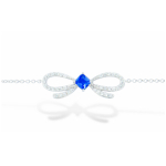 Les Tr&eacute;sors De Lily [L7212] &ndash; h&otilde;bedane k&auml;ev&otilde;ru  Romantic Knot  valge safiir (roodiumiga kaetud) - 25x8mm sinine