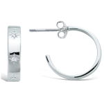 Les Tr&eacute;sors De Lily [R1724] &ndash; h&otilde;bedased k&otilde;rvar&otilde;ngad 'Une Etoile est N&eacute;e' h&otilde;bevalged (roodiumiga kaetud) - 15x4mm valge