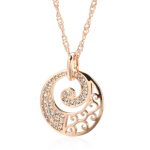 Kinel Luxury Rose Gold v&auml;rvi ripats kaelakee Vintage peen ehteid kingitus
