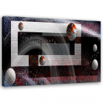 L&otilde;uenditr&uuml;kk Modern Abstract Spheres 60x40 lilla