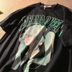 MsPretty Streetwear E Girl Anime Ts&auml;rk Jaapani Y2k Oversize s&auml;rk Miku Topid Kawaii JK Outfit Kevadised uued naisteriided M