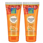 Astaberry Orange Face Wash Scrub For Daily Exfoliating Cleanser 100 ml Pack of 2 oranž