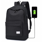 IELGY meeste seljakott Trendikas koolikott USB-porti Moodne v&auml;listingimustes kasutatav reisiarvuti kott naistele must