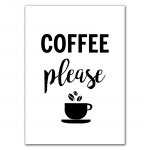 Kohviseina kunst l&otilde;uendimaal Must valge tsitaat kunst plakat ja tr&uuml;kis Kohvikukunst K&ouml;&ouml;k toa seinapilt Kodukaunistus HD2981 21x30cm no frame