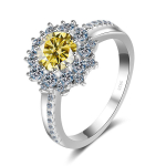 Bague Ringen Trendikas naiste s&otilde;rmus S925 1ct No.5 tumeroheline v&auml;rv