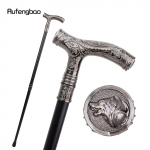 H&otilde;bedane hundipea lill Totem Reljeef jalutuskepp Moodne jalutuskepp Gentleman Crosier Knob jalutuskepp 93cm valge