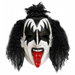 Suudlusb&auml;nd Gene Simmons Punk Mask Lateks Cosplay Chaim Witz Rock Bar Party Halloween Maskid Kost&uuml;&uuml;mirekvisiidid style 2