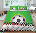 3D jalgpalli voodipesukomplekt Spordistiilis tekikott 2/3 t&uuml;kki AU180 * 210 Poistetuba Pehme ja kergesti puhastatav kodukaunistus Baby 100x135cm