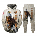 Trend Animal The Eagle 3D prinditud meeste dressikomplektid vabaaja kapuuts ja p&uuml;ksid 2 tk Komplektid &uuml;lisuur pullover Mood meeste r&otilde;ivad 4XL