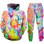 Sweet Love Heart 3D Prindiga meeste/naiste dressikomplektid vabaaja kapuutsi ja p&uuml;kstega 2 tk. Komplektid Oversize Pullover Trend Couple L