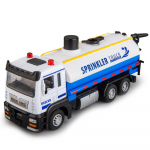 1/32 sulamist survevalu sanitaar- ja kastmistehnika autode m&auml;nguasjamudelite jaoks, sprinkler, tagasit&otilde;mmatav veekahuritega veoautod poistele 1/32-18x8x5.5cm sinine/valge