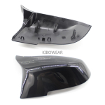 KIBOWEAR for BMW F22 F32 F35 F20 F30 X1 E84 Black Glossy Side Mirror Cover Caps ( like M3 M4 style) 1 2 3 4 series gray