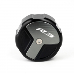 Logo:R3 mootorratta CNC alumiiniumist tagumise pidurivedeliku paagi kaanekork YAMAHA YZF R3 YZFR3 jaoks must