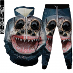 Meeste moe dressikomplektid Shark Dolphin Fish Creative Animal 3D Prindiga riided kapuuts + p&uuml;ksid Naiste vabaaja spordir&otilde;ivad Suurus S-6XL XXL