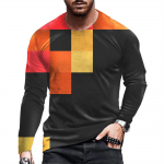 Daily Street T-s&auml;rk Suur lahtine T-s&auml;rk Meeste riided Meeste triibuline T-s&auml;rk Retro 3D-printimine pikkade varrukatega Top Mood Asian sizeXS