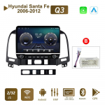 Android-autoraadio Hyundai Santa FE 2006-2012 jaoks koos nupunupuga 10-tolline multimeediumipleier, navigeerimisseade, GPS Carplay 2+32 GB B