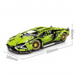 1280 tk tehniline 1:14 Sian Lamborghini sportauto ehitusplokid MOC City Speed ​​Vehicle kokkupanek klotsid m&auml;nguasjad lastele poistele 1280Pcs/Set