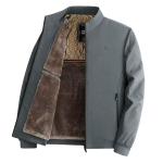 Meeste talvine tuulekindel soe vabaaja jope, krae fliisvoodriga &auml;rilised paksud Bomber jakid kunstkarusnahaga vooderdatud Pluss suuruses meestele L hall v&auml;rv