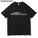 Anime Howl's Moving Castle Ts&auml;rk Esteetilised naiste riided Suvised t&auml;navar&otilde;ivad T-s&auml;rk Kawaii Unisexga T-s&auml;rgid Unisex puuvillased topid L