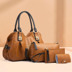 Suured Crossbody kotid Naiste &otilde;lakotid Rahakott ja rahakott Naistele Totes Hobo rahakotid Kolmeosaline komplekt 20cm*32cm*16cm pruun