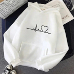 Suur kirjatr&uuml;kk Uus kapuutsiga dressipluus meeste naiste kevad pikkade varrukatega laisk stiilis lahtine pullover naiste kapuutsiga top S
