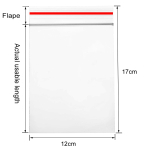 100 tk Isesulgetavad l&auml;bipaistvad tsellofaankotid Taassuletavad plastmassist pol&uuml;st kotid Punase servaga t&otilde;mblukuga pol&uuml;esterkotid fotode jaoks Kaardid Ehted Dokumendid Pagari&auml;ri K&uuml;psised Kommid 12x17cm 100pcs