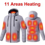 Meeste 11 ala soojendusega jope vest elektriline soojendusega vest USB soojendusega jope soojendusega vest Naiste soojendusega kehasoojendaja soojendusega sulejope 3XL hall