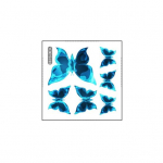 Blue Butterfly seinakleebised pimedas helendavad ja s&auml;deleva efektiga veekindlad, h&otilde;lpsasti paigaldatavad elegantsed ruumikaunistuskleebised 1pc
