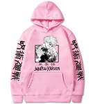 Gojo Satoru tr&uuml;kitud top Jujutsu Kaisen anime unisex hip-hop top vabaaja kapuuts S roosa