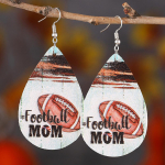 Uued Super Bowl Football MOM Letters kahepoolsed Water Drop PU nahast k&otilde;rvar&otilde;ngad naistele