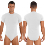 Meeste &uuml;hes t&uuml;kis l&uuml;hikeste varrukatega aluss&auml;rk, n&ouml;&ouml;bivajutusega jalgevahega trikoo &uuml;laosa Slim Fit Romper Body M