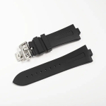 25mm Must Sinine Pehme Kummist Silikoonist Kellarihm Vacheron Constantin rihma jaoks VC Kellarihm K&auml;epael Kokkupandav Pandla Black Silver Buckle 25-8mm gray