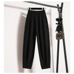 DIMANAF 2024 Plus Size kevadp&uuml;ksid naiste elastne v&ouml;&ouml;koht vaba vaba vabaaja k&otilde;rge v&ouml;&ouml;kohaga Basic p&uuml;ksid Solid P&uuml;ksid Harem p&uuml;ksid 5XL 2XL