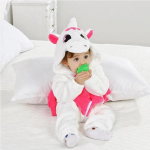 Baby Rompers Kigurumi Animal Leopard, Husky, Kaelkirjaku cosplay Kapuutsiga soe pidžaama v&auml;ikelastele poistele T&uuml;drukutele Riided Vasts&uuml;ndinu magamisriided Pidžaama riided 80