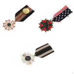 3 tk Vintage Unisex medalim&auml;rk Star Pross Pin Ehted ;