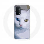 &Uuml;mbris Oppo A74 5G T&uuml;rgi kaubiku Cat jaoks sinise silma ja kollase silmaga kollane