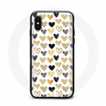 iPhone XS max &uuml;mbris Black Gold Hearts