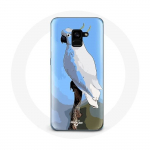 Coque pour Samsung Galaxy A8 Plus Cacato&egrave;s Perroquets blanc Oiseaux