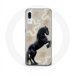 Coque pour Samsung Galaxy A20e Frison Noir Race de cheval