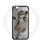 Coque pour Iphone 8 Plus Chat chaton Bengal gris