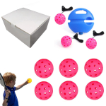 Uus Pickleball Trainer Outdoor Pe k&otilde;rge elastsusega Wei ujuvad aukudega pallid elastsed n&ouml;&ouml;rid, &uuml;hekordsed treeningm&auml;nguasjad