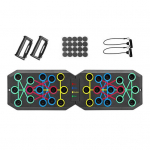 Kokkupandav push-up laud koos libisemisvastaste k&auml;epidemetega Nutikas vastutugev tugev kandev&otilde;imega push-Up-varras K&otilde;hulihaste treenimise varustus D must